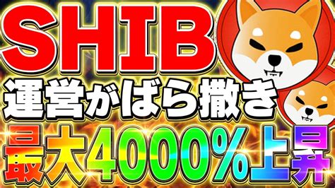 【shib（柴犬コイン）】ミームコイン速報‼シバイヌ運営がばら撒き！最大4000の期待値あり！【仮想通貨】【shib】【doge】【caw