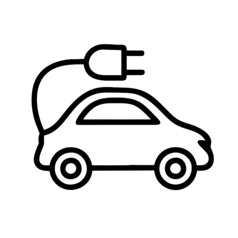 Electric Vehicle Icon Outline Premium Ai Generated Vector