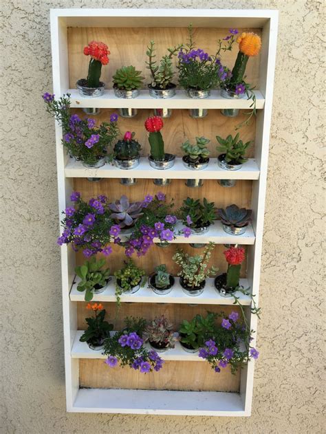 Succulent Or Herb Wall Mounted Garden Diy Planter Box Herb Wall