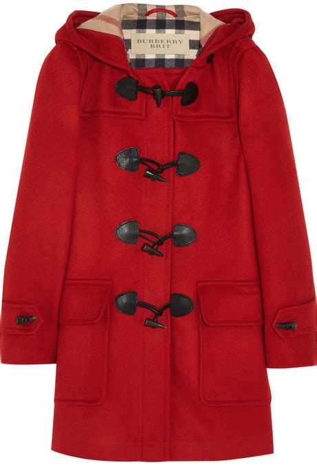 Burberry Brit Hooded Wool Duffle Coat 995 Net A Porter Lookastic