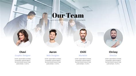 Meet Our Team Ppt Slide Bank Home