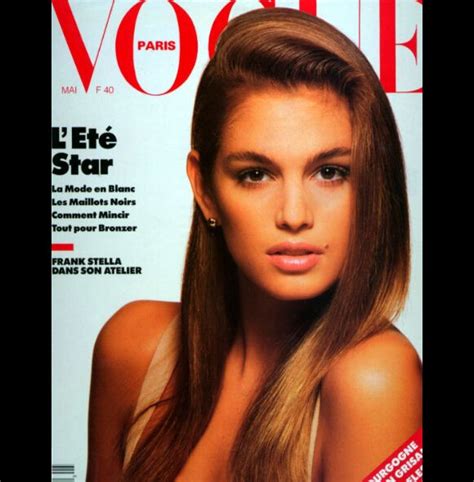 Photo Mai Cindy Crawford Pose En Couverture Du Vogue Paris