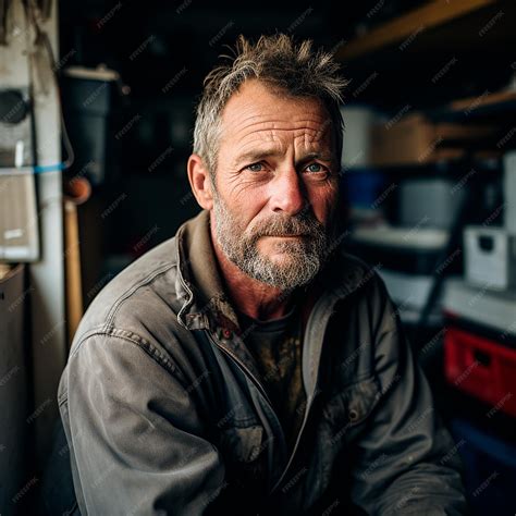 Premium Photo | Foto hombre en un taller mecanico generado por ia