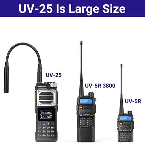 Baofeng UV 25 Walkie Talkie High Power Tri Band Long Range Goose Tube