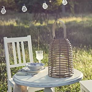 Lights Fun Rustic Rattan Decorative Lantern Truglow Pillar Candle