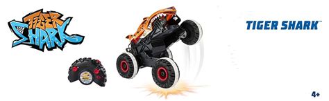 Hot Wheels HGV87 Monster Trucks Tiger Shark ferngesteuertes 4x4 Spielzeug Auto für maximalen