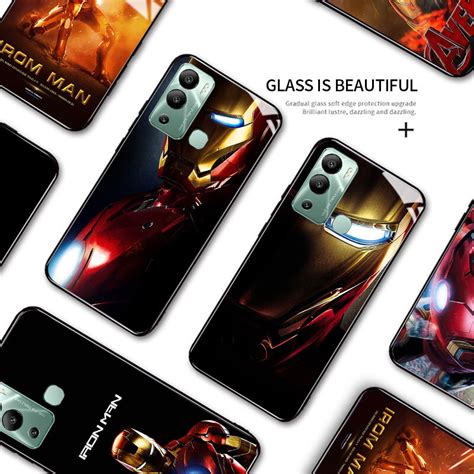 Infinix Hot I Hot Play Marvel Case Man Ironman Amour