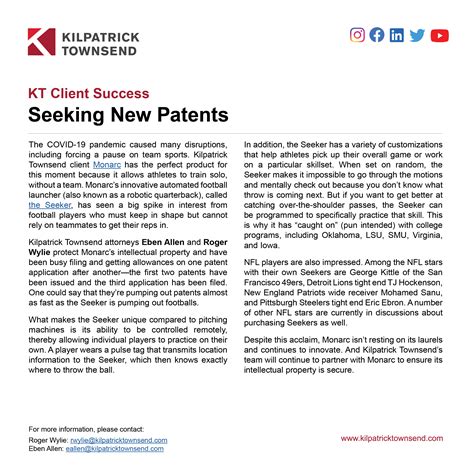 KT Client Success | Seeking New Patents