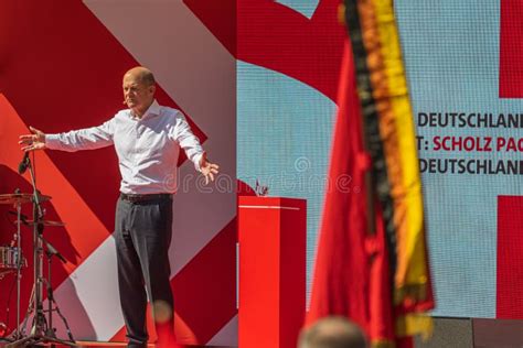 Munich Germany September Olaf Scholz From The Social Democrats