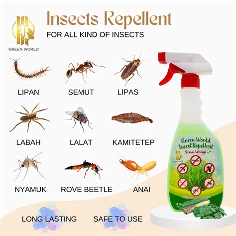 Green World Insect Repellent Spray Serangga Lipas Semut Kamitetep