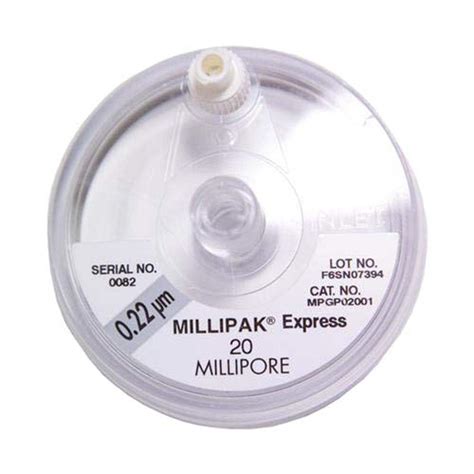 EMD Millipore MPGL04001 Millipak-40 Filter Unit, 0.22 µm Pore Size, Non ...