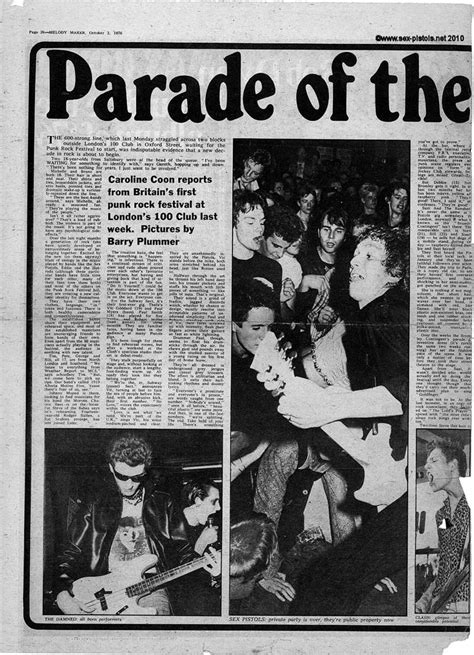 God Save The Sex Pistols Melody Maker St September Page