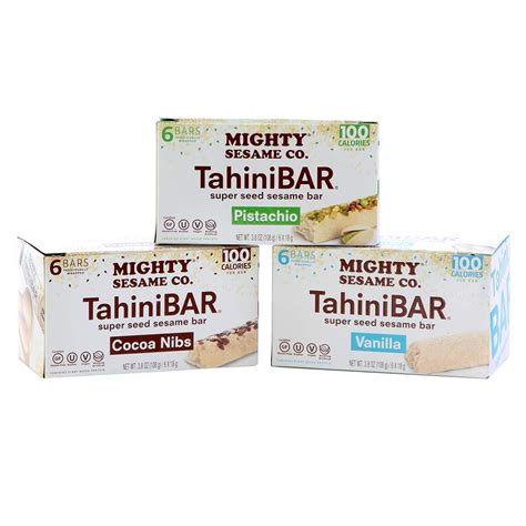 Mighty Sesame Tahinibars Variety Pack Bars Pistachio Vanilla