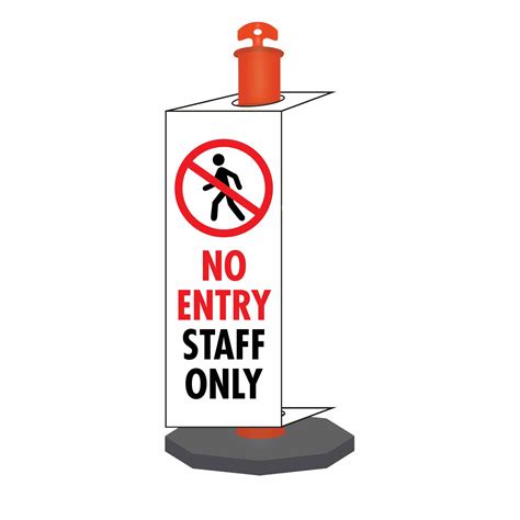 No Entry Staff Only - Corflute Bollard Traffic Signs – New Signs