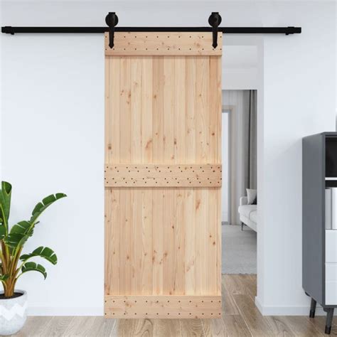 Door 95x210 Cm Solid Wood Pine Sliding Doors Wooden Sliding Doors