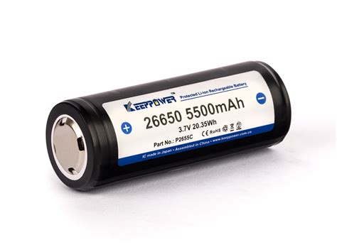 Keeppower 26650 Li-Ion-Akku 5500 mAh 3,6V geschützt | akkuline.de