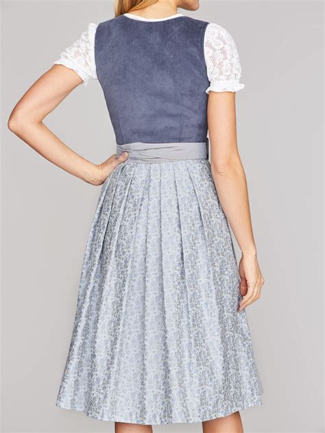 Indigo Blaues Dirndl Mit Cord Mieder Limberry