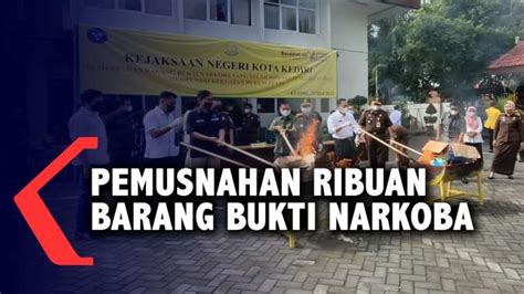 Kejaksaan Negeri Kota Kediri Musnahkan Ribuan Barang Bukti Narkoba