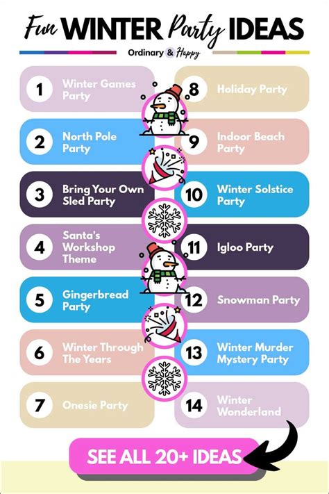 the winter party ideas list for kids