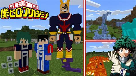 Saiu Melhor Addon Do Anime Boku No Hero Para O Minecraft Pe Minecraft Pocket Edition Youtube