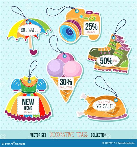 price  discount tags stock vector illustration  retail