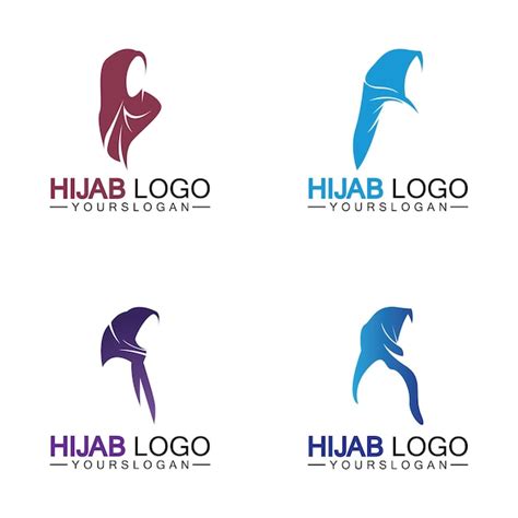 Premium Vector | Hijab logo design vector template