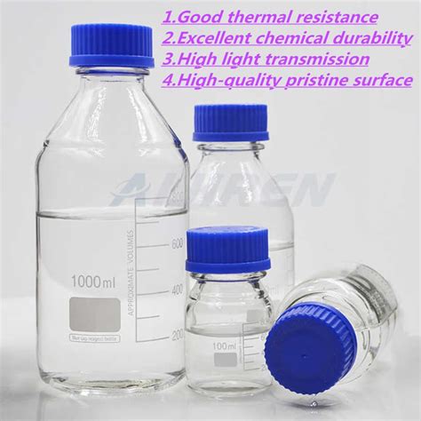 GL45 Reagent Bottle 1000ml Lab Vials Manufacturer