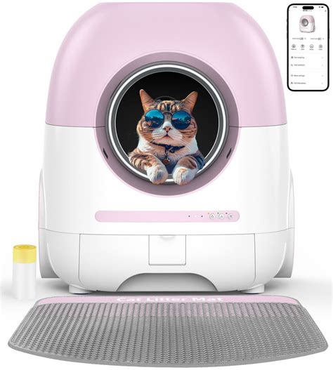 Automatic Self Cleaning Smart Cat Litter Box Litter Robot WiFi APP 80L