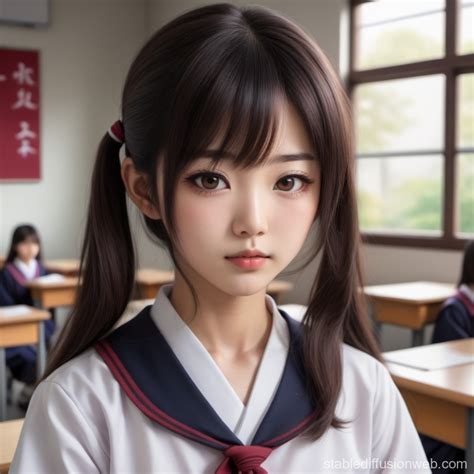 Young Japanese Woman In School Uniform Stable Diffusion Online