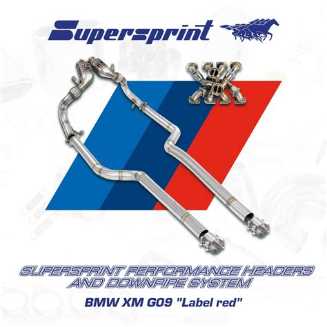 Supersprint Tubular Headers Turbo Downpipe System Bmw Xm Label Red