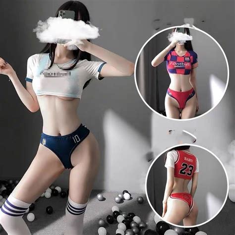Jual Cod Set Lingerie Sexy Wanita Crop Top Cosplay Anime Mini Rok Pendek Lingerie Seragam A