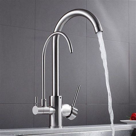 Deck Mounted Black Kitchen Faucets Pull Out Hot Cold Water Filter Tap For Kitchen Three Ways