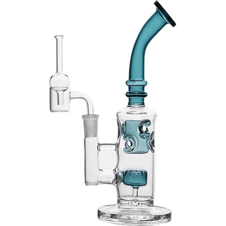 Glas Honeycomb Bong Rauchwasserpfeife Perc Wax Dab Rig Bubbler Mit