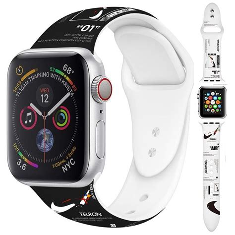 Модный спортивный силиконовый ремешок для Apple Watch 38, 40, 42, 44 мм ...
