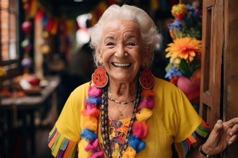 Premium AI Image Photo Of Latina Old Woman