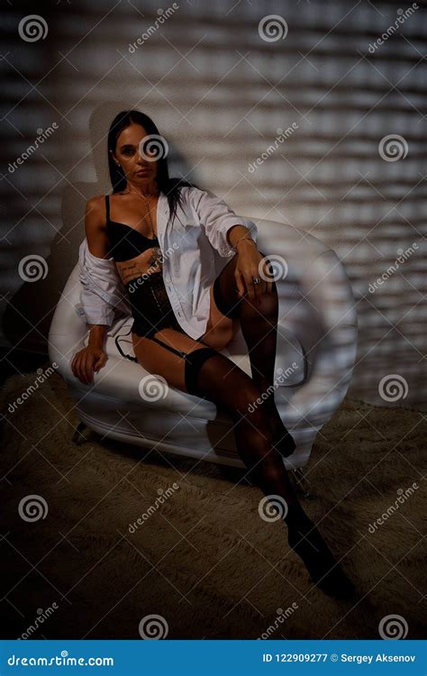 Hot Woman Posing On A Sofa Stock Image Image Of Relax