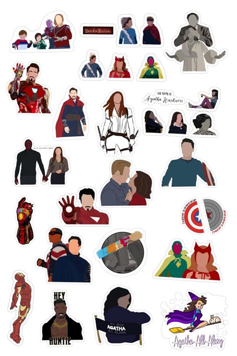 Printable Marvel Stickers - Printable Word Searches