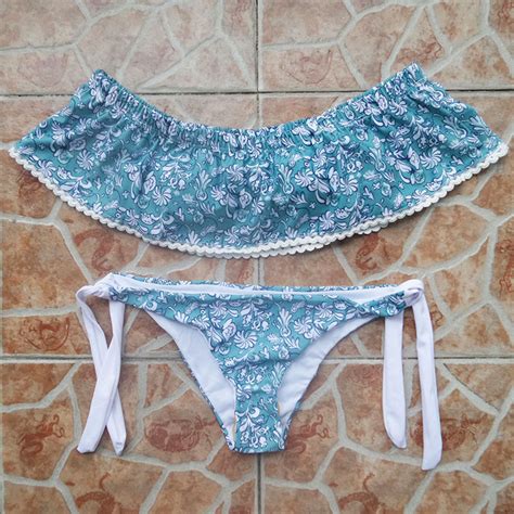 Bandeau Ruffle Bikini Lit Swimwear