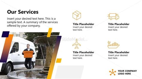 Our Services Slide Logistics Ppt Template Slidemodel