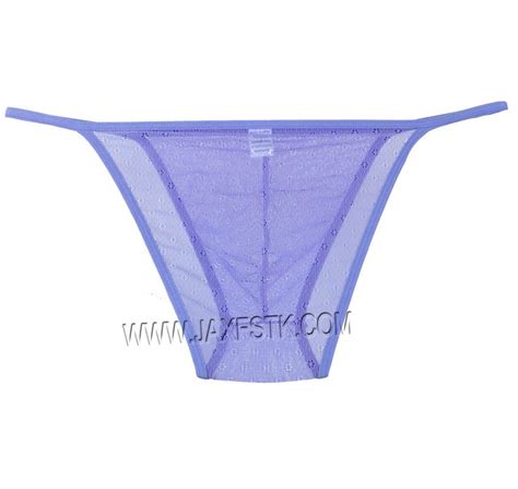 Mens Sheer Microfiber Hip Bikini Briefs Jacquard Mesh Stretch Belt Skimpy Briefs