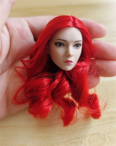 Red Hair Doll Girl Female Head Sculpt Fit Hot Toys Phicen Body Figure Ebay