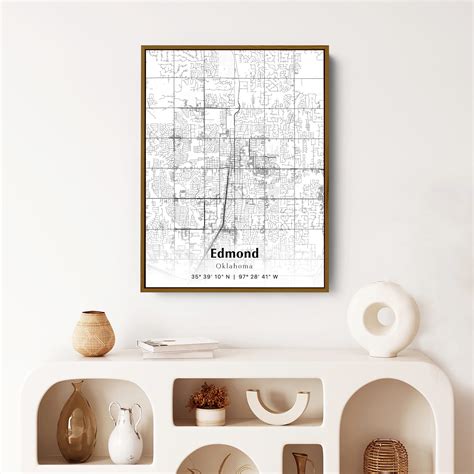 Edmond City Map Print, Edmond Oklahoma Map Poster, USA City Street Map