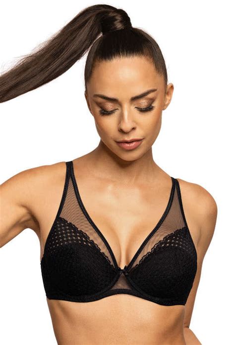 Biustonosz Push Up Czarny Marley M C MAT Lingerie Moda Sklep EMPIK