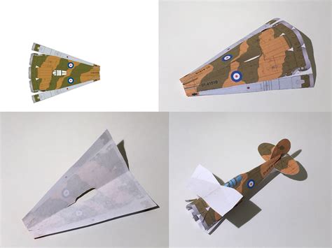 4D paper airplane - Paper Airplane Template, Biplane Fighter | Paper ...