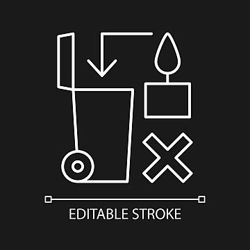 Manual Label Icon Dispose Of Hot Wax Properly To Prevent Sink Damage Vector User Item Vector