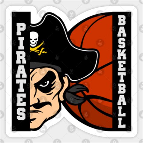 Pirates Basketball Mascot Logo - Pirates Basketball - Sticker | TeePublic