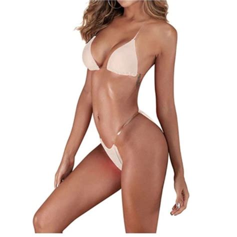 Swim White Bikini Set Transparent Straps Women L Poshmark