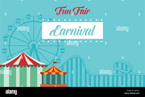 Collection Background Carnival Funfair Style Stock Vector Image And Art