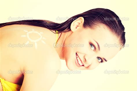 Woman In Yellow Bikini Stock Photo By Piotr Marcinski