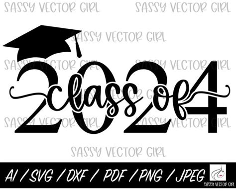 2024 Graduation Cap Svg Class Of 2024 SVG Graduate Cut File Etsy Canada